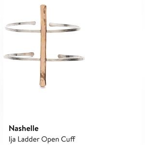 Nashelle gold and silver cuff bracelet